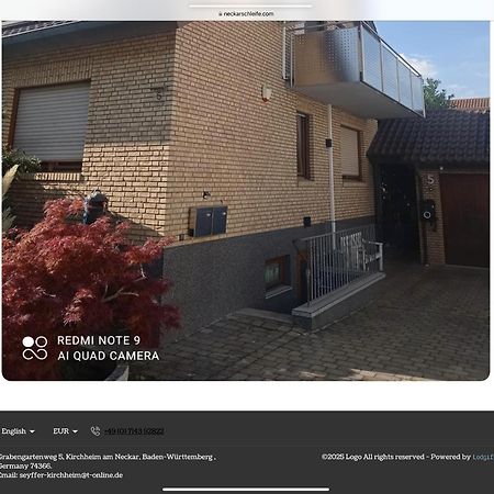 Moderne Ferienwohnung Neckarschleife Mit Klimaanlage Kirchheim am Neckar Экстерьер фото